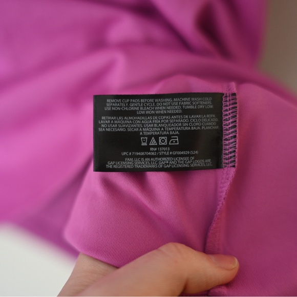 GapFit Womens XXL Athletic Dress with Bike Shorts Pockets Bright Pink Tank NWOT - Picture 9 of 14